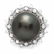 14k White Gold 12mm Pearl 0.50ct Diamond Ring - 2