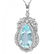 14k Gold 18ct Aquamarine 1.8ct Diamond Pendant - 2