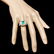 14k White Gold 2.00ct Emerald 1.30ct Diamond Ring - 3