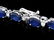 14k Gold 16ct Sapphire 0.75ct Diamond Bracelet - 3