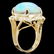 14k Yellow Gold 14.00ct Opal 0.70ct Diamond Ring - 3