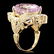 14k Gold 20ct Morganite 0.75ct Diamond Ring - 2