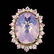 14k Gold 14.00ct Amethyst 0.70ct Diamond Ring