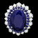 14k Gold 8.15ct Sapphire 0.90ct Diamond Ring