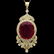 14K Gold 26.79ct Ruby 1.68ct Diamond Pendant