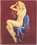 Old WWII Pin-Up ERBIT Full Nude Blonde - Embossed
