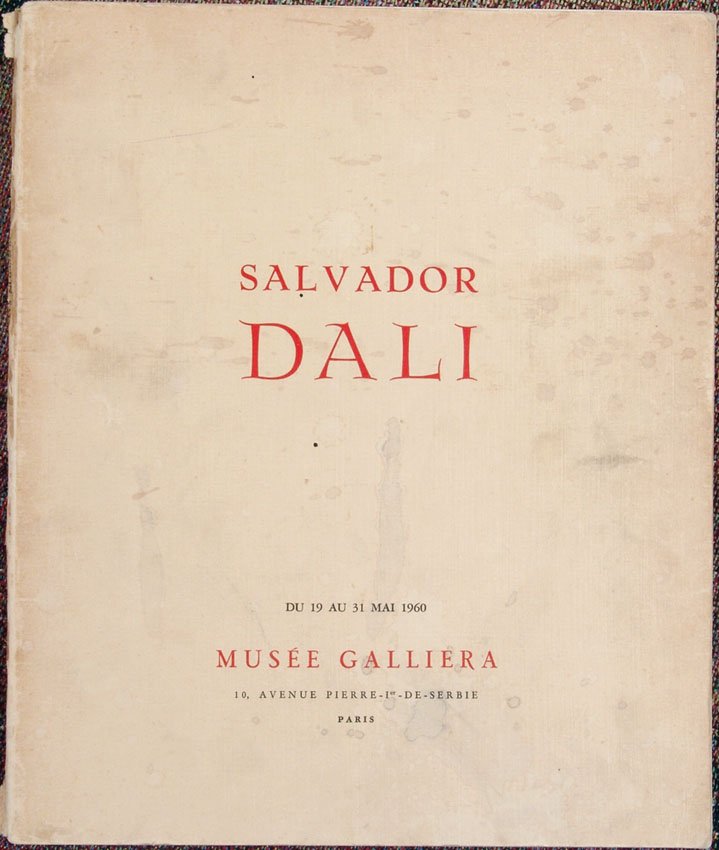 Rare Book SALVADOR DALI AQUARELLES POUR DIVINE COMEDIE: This is a very rare vintage 1960 book titled 100 Aquarelles pour la Divine Comedie de Dante Alighieri Par Salvador Dali. Printed in France by Musee Galliera, Paris, for the exhibition in May, 1960. So