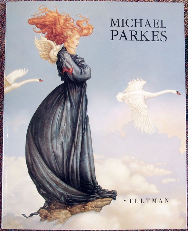1994 Book MICHAEL PARKES Paintings, Drawings, & Lithos: This is a 1994 book by Hans Redeker titled Michael Parkes. Paintings, Drawings, Stone Lithographs, 1977-1992. Published by Steltman Gallery & Editions. Softcover. Printed in Singapore. SIZE: 10" x 12 