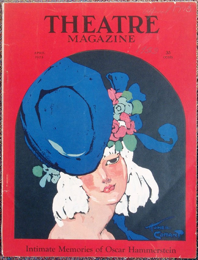 Art Deco Vintage THEATRE MAGAZINE April 1923 CONANT Cvr: This is a vintage April 1923 Theatre Magazine. Homer Conant cover. All the beautiful Art Deco theater actors, features, and photos including full page of Adele Astaire, Marilyn Miller, and a full male