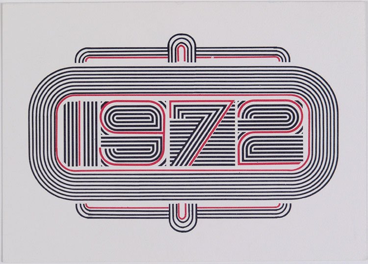 Vintage Greeting Card 1972 Original Design by John Ward: This is a vintage 1972 greeting card with an original design by John M. Ward. Portfolio Prints, Greenwich Village. SIZE: Approx. 7" x 5". **MORE unique cards in this auction. From the estate of a big