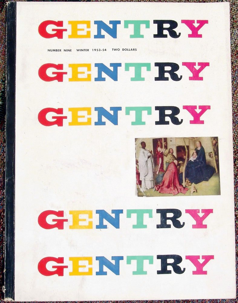 1953 GENTRY MAGAZINE-Georges Braque Tipped-In Litho: This is a vintage WINTER 1953-1954 NUMBER 9 Gentry magazine. Has the most wonderful old illustrations and advertisements. Contents include a tipped in lithograph by Georges Braque, The Golden Rule Acr