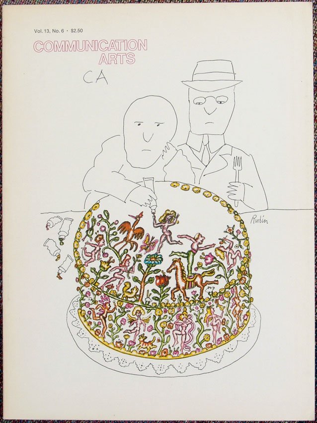 1972 COMMUNICATION ARTS Magazine - The Art of Playboy: This is a vintage 1972 Communication Arts magazine. VOL 13, NO. 6. Cover by Marvin Rubin. Published by Coyne & Blanchard. Features: The Art of Playboy, Mark English, Charles E White, large section on 