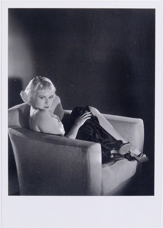 Vtg C.S. BULL Card PAULETTE GODDARD Nat'l Portrait: This is a vintage (probably 1970s) postcard of Paulette Goddard featuring an original 1932 photo by famous photographer C.S. Bull. Clarence Sinclair Bull (1896-1979) was the chief stills and portrait