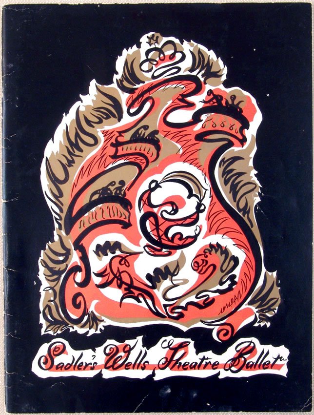 1951-1952 Tour Program SADLER'S WELLS THEATRE BALLET: This is a vintage 1951 Sadler's Wells Theatre Ballet souvenir program.1951-1952 tour of United States and Canada. Cover design by Honor Frost. Copyright 1951, by Barry Hyams. S. Hurok by arrangement w