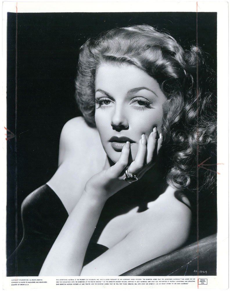 ANN SHERIDAN Glamour Closeup Original 1949 Photo: This is an original vintage 1949 glossy black-and-white photo of super sexy sultry Ann Sheridan. Publicity photo for the movie Juke Girl. Property of Vitograph Inc. Stamped 1949. From the archives of 