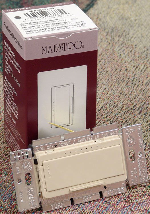 5 New Lutron Maestro Electronic Smart Dimmer Switches: This is a lot of five brand new, never installed or used Lutron Maestro 600 watt main smart dimmer switches (model MA-600-IV). The color is ivory. ****** We provide in-house shipping. Low shipping cos