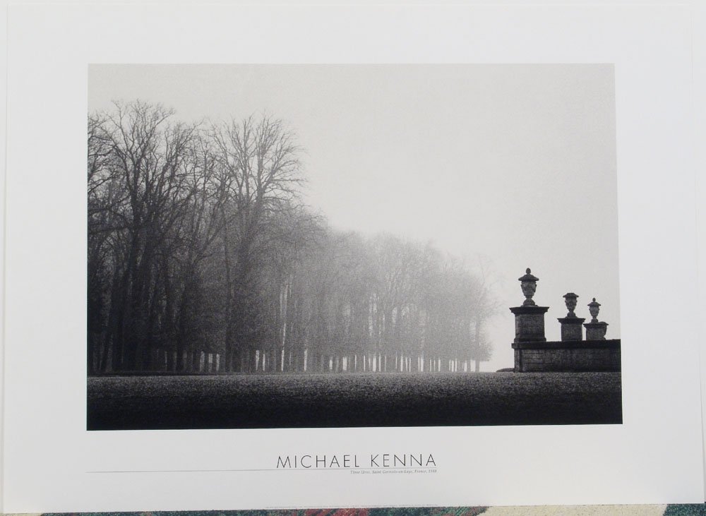 Michael Kenna THREE URNS SAINT GERMAIN-EN-LAYE, FRANCE: This is a 1997 print by Michael Kenna titled Three Urns, Saint Germain-en-Laye, France, 1988. Printed in U.S.A. SIZE: Approx. 26" x 19". ****** We provide in-house shipping. Low shipping costs! Combin