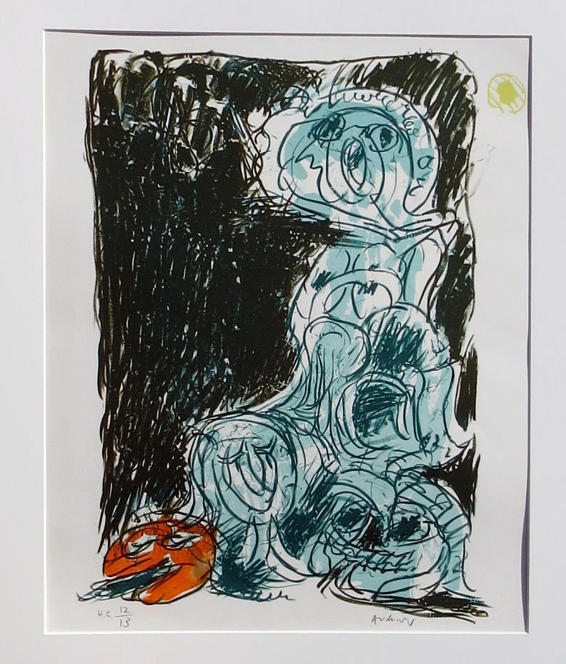 Untitled: PIERRE ALECHINSKY Edition 12/13 HC Size 43.5/56 Signed in pencil Lithography