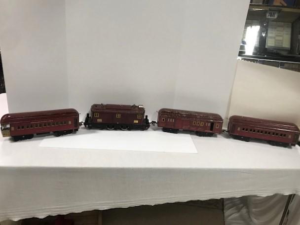American Flyer Train Set: American Flyer, four piece cars set #4019.