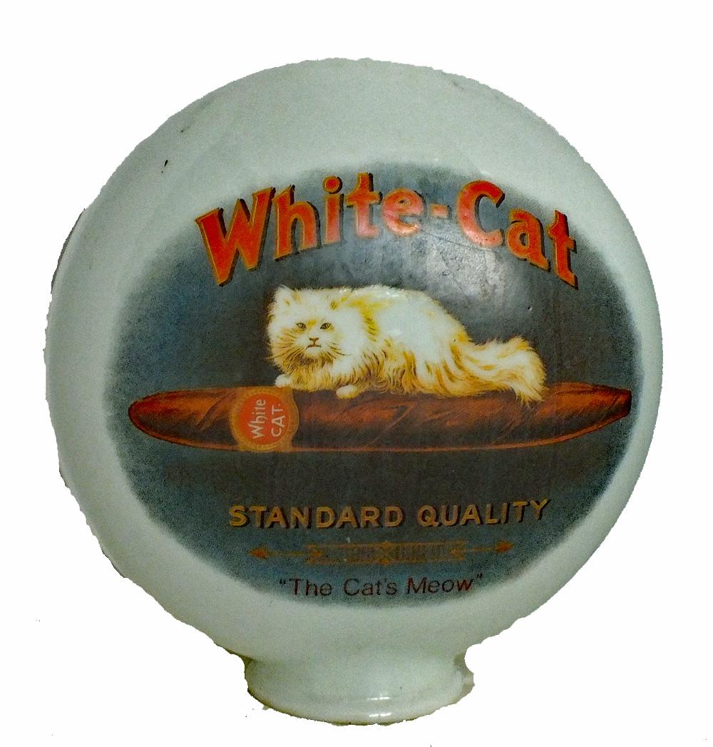 Nice globe advertising White Cat Cigars.  Picture does