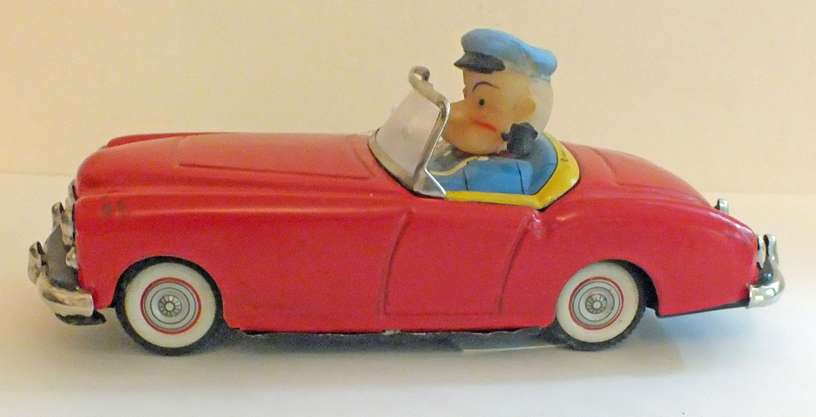 Popeye as driver of friction driven convertible. (1 of 3)