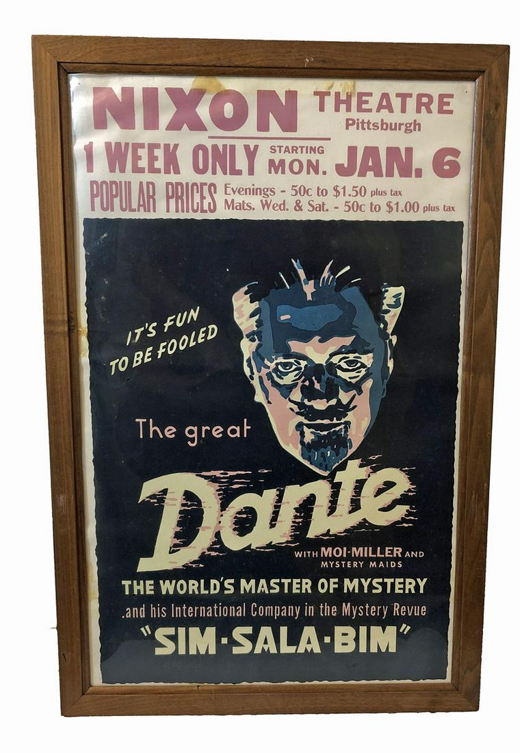 Poster advertising The Great Dante The World's Master (1 of 1)