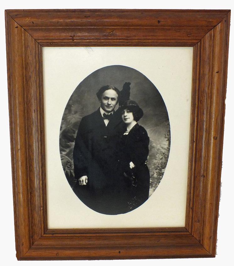 Framed formal photograph of Harry and Bess Houdini. (1 of 1)