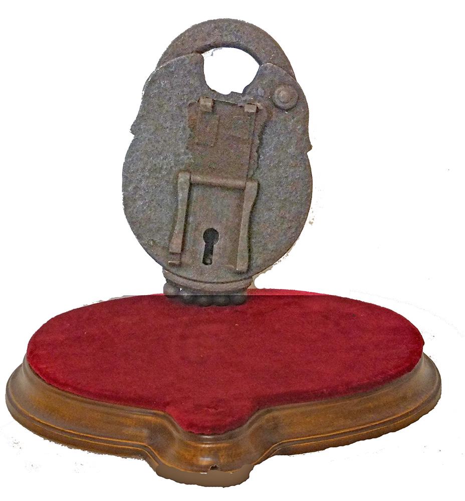 Large iron padlock from large collection of locks (1 of 7)