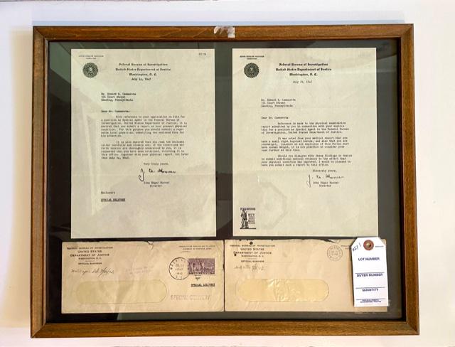 2 LETTERS FROM JOHN EDGAR HOOVER FROM THE FBI DATED (1 of 4)