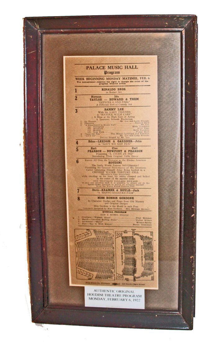 Houdini Palace Music Hall Playbill (1 of 1)