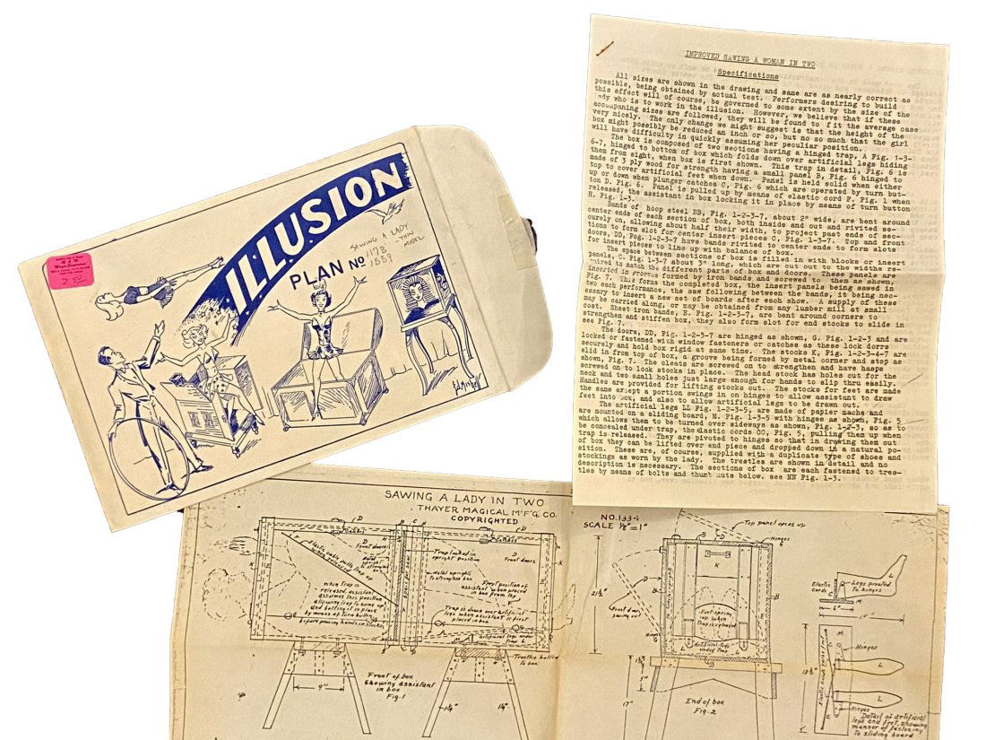 3 Vintage Thayer Magical MFG CO Illusion Plans (1 of 5)