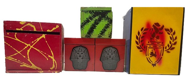 Group of vintage magic prop boxes (1 of 8)