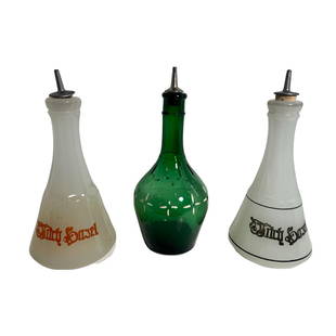 GROUP OF 3 BARBER BOTTLES: GROUP OF BARBER BOTTLES ALL 3 APPROXIMATELY 8 INCHES TALL