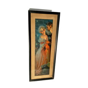 YARD LONG WALK OVER GIRL PRINT POMPEIAN BEAUTY: YARD LONG WALK OVER GIRL PRINT POMPEIAN BEAUTY SOME STAINING TO LOWER RIGHT PORTION OF PRINT AGE APPROPRIATE CONDITION