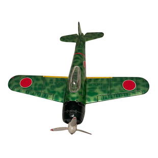 JAPANESE MADE TIN PLANE: VINTAGE JAPANESE MADE TIN PLANE 14 ½ X 5 ½ INCHES TALL