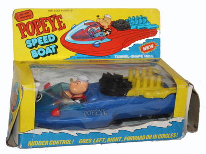 POPEYE SPEED BOAT IN BOX: POPEYE SPEED BOAT BY KING FEATURES SYNDICATE IN THE BOX