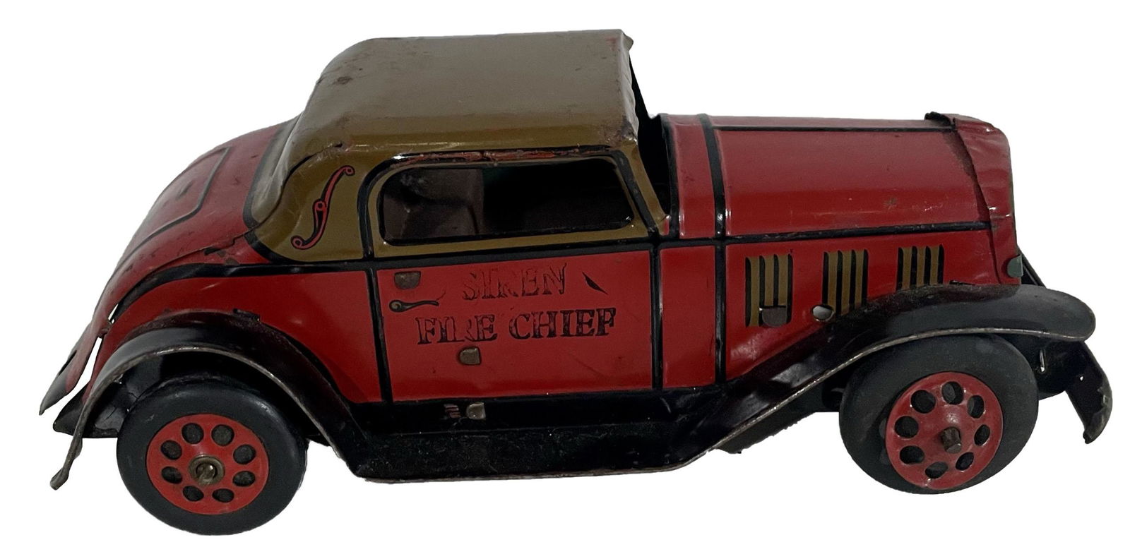 MARX KEY WIND FIRE CHIEF CAR (1 of 4)