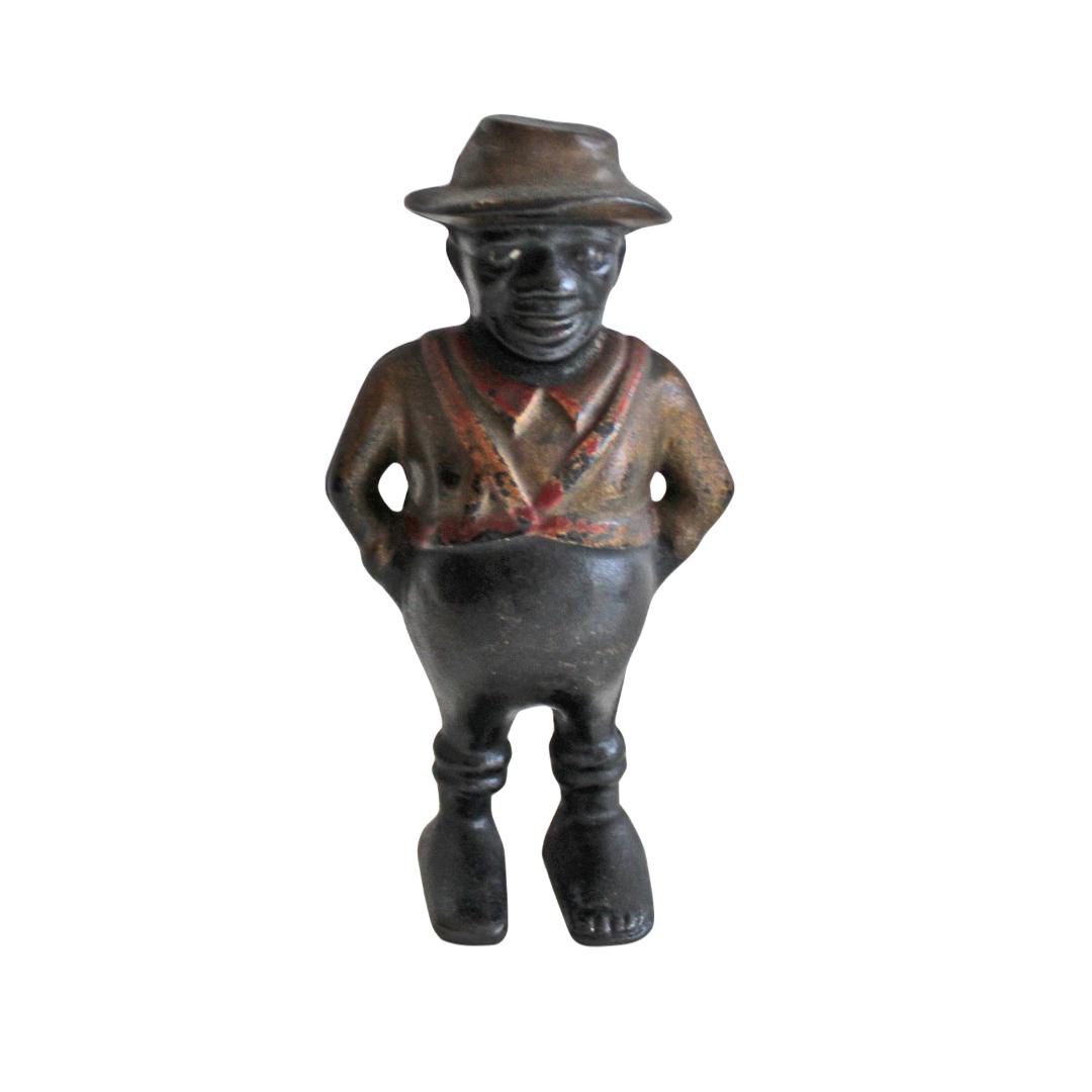 ANTIQUE CAST IRON BLACK FIGURE BANK (1 of 1)