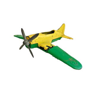 HUBLEY GREEN AND YELLOW AIRPLANE: HUBLEY GREEN AND YELLOW AIRPLANE APPROXIMATELY 6.5L