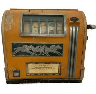 GROETCHEN HIGH STAKES TRADE STIMULATOR: ONE CENT PLAY MATCH CARD COMBO TRADE STIMULATOR COIN OPERATED ONE CENT DIMENSIONS 14 X 11 X 9 NO KEY RARE MACHINE