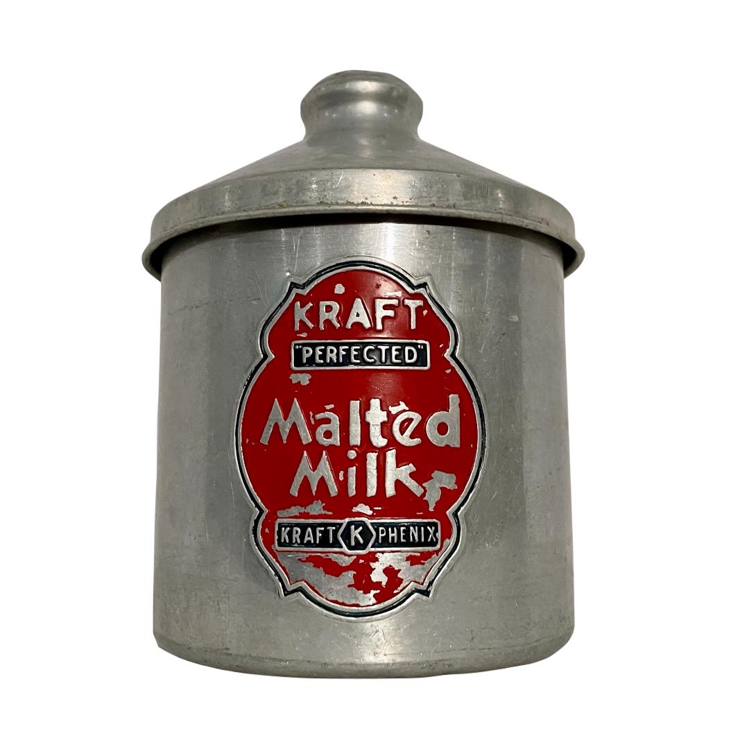 VINTAGE KRAFT MALTED MILK CONTAINER (1 of 1)
