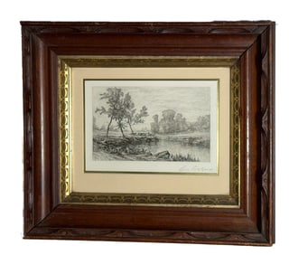 MATTED AND FRAMED CHARLES VOLKMAR