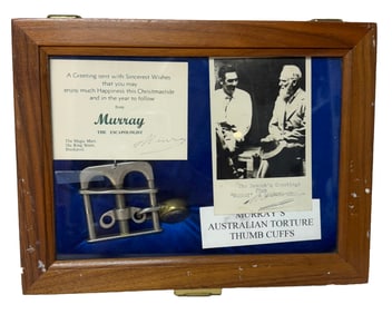 MURRAY THE MAGICIAN AUSTRALIAN TORTURE THUMB CUFFS
