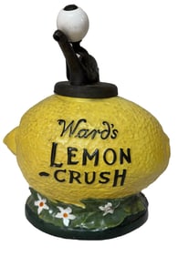 Original wards lemon crush figural soda fountain syrup dispenser