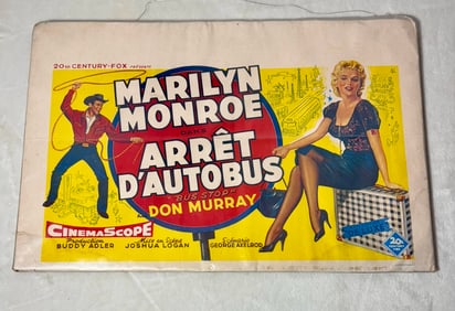 MARILYN MONROE'S BUS STOP POSTER