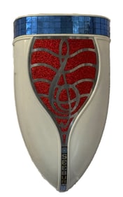 LARGE BLUE AND RED SEEBURG TEARDROP SPEAKER