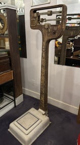 COIN OPERATED ANTIQUE SLIDING WEIGHT SCALES