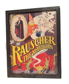 SIGNED RAUSCHER THE MAGICIAN POSTER