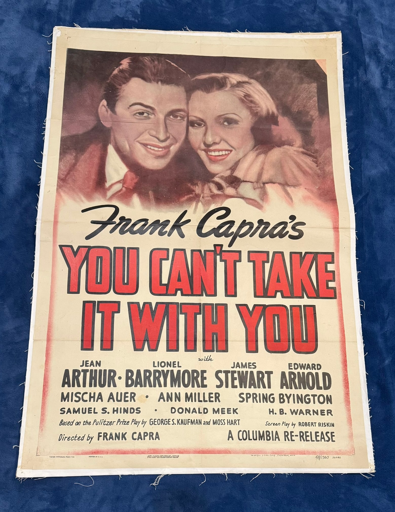 FRANK CAPRA'S YOU CAN'T TAKE IT WITH YOU  MOVIE POSTER COLUMBIA (1 of 2)