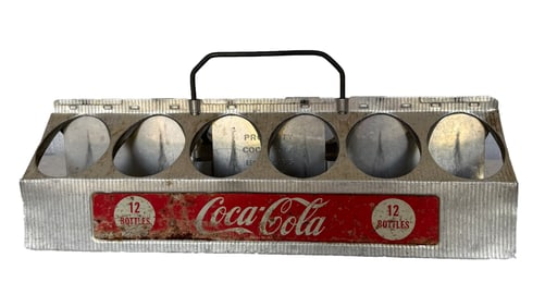 VINTAGE 1950 ALUMINUM COCA COLA BOTTLE CARRIER